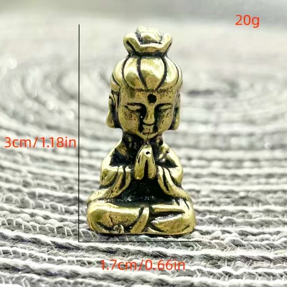 Pure Brass Mini Avalokitesvara Pendant - Picture 5 of 6